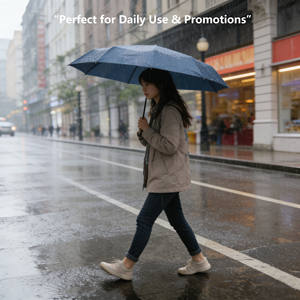 Paraguas Moderno de Doble Uso, Plegable en 3 Secciones, Nuevo, Fácil de Guardar, Tipo Parche, Apertura Manual, Diseño Simple para Días Lluviosos y Soleados - Product Image 4