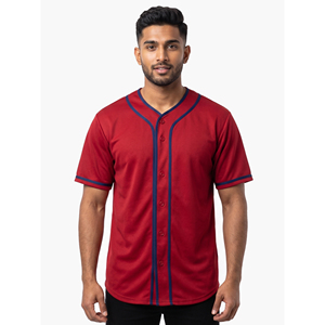 Maillot de baseball personnalisé pour homme, entièrement boutonné, vente en gros, maillots de baseball avec logo personnalisé, fabricant de maillots de baseball OEM sur mesure - Product Image 1