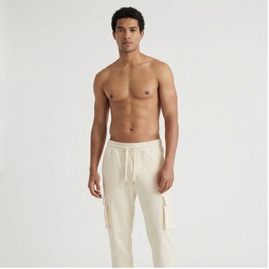 Personnalisé Double Taille Cargo Streetwear Pantalon de survêtement ample Baggy lourd poids lourd délavé à l'acide Vintage Flare Sweat Pantalon empilé pour hommes - Product Image 1