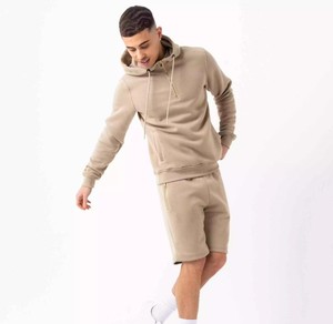 Custom <b>Men's</b> <b>Hoodie</b> <b>and</b> <b>Shorts</b> <b>Set</b> 2-Piece Fleece Quick Dry 100% Cotton Track Suit with Custom Colors <b>and</b> Sizes High Quality - Product Image 3