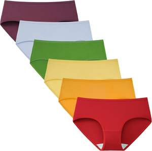 กางเกงชั้นในสตรีแบบฮิปสเตอร์เนื้อนุ่มพิเศษ ผ้าฝ้ายผสม ให้ความรู้สึกเบาสบาย ยืดหยุ่น กระชับพอดี ปกปิดเต็มที่ สวมใส่สบายทุกวัน - Product Image 6