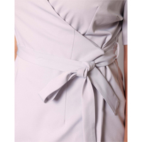 Tunique unisexe de travail pour technicien(ne) de salon, style enveloppant, haute qualité, élastique, pour l'industrie du massage thaïlandais et de la beauté, avec logo personnalisé, en polyester/coton