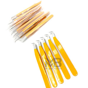 แหนบต่อขนตาปลายไฟเบอร์แบบใหม่ ปี 2026 พร้อมบริการพิมพ์โลโก้ตามสั่ง วัสดุสแตนเลส สำหรับต่อขนตาแบบวอลลุ่ม - Product Image 3