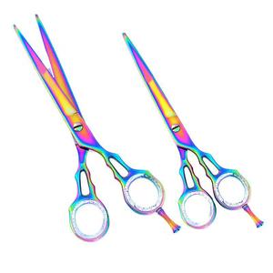 Ciseaux de coiffure professionnels Morje Surgical en acier inoxydable 4Cr13, manche moyen, lame tranchante, pour droitiers, légers - Product Image 1