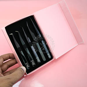 Fiber Tip Curved Classic 90 Degree Eyelash Extension Tweezer Non Slip Stainless Steel <b>Tool</b> for Lash Isolation and Separation - Product Image 5