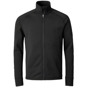 Men's Casual <b>Mandarin</b> <b>Collar</b> Knitted Fleece <b>Jacket</b> Full Zipper 100% Cotton Shell Filling Breathable Quick-Dry Eco-Friendly Front - Product Image 1