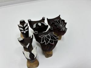 Bloques de madera tallados a mano para estampado textil con asas, ideales para la impresión de telas, manualidades, prendas de vestir, decoración del hogar y proyectos artesanales. - Product Image 3