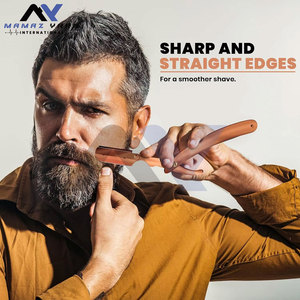 Rasoir droit de barbier personnalisé couleur or rose, manuel, en métal, réglable, pour rasage à double tranchant - Product Image 2