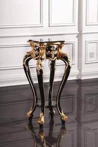 Premium Handmade Eco-Friendly Solid Wood Coffee <b>Table</b> with Antique Gold Finish | Traditional Living Room Furniture - Product Image 2