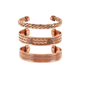 Brazalete de Cobre Antiguo Hecho a Mano, Chapado en Oro, Forma Circular, Compra Directa de Fábrica - Product Image 3