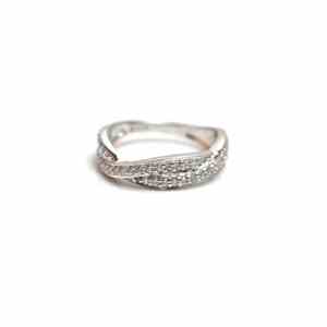 Anillo de Plata de Ley 925 con Incrustaciones de Moissanita en Forma de Ola, Joyería Fina de Lujo para Mujer, Aniversario, Boda - Product Image 5