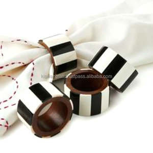 Anneaux de serviette en résine classiques et tendance, élégants et luxueux, pour la décoration de table de dîner, de mariage et de fête, avec design en stock - Product Image 6