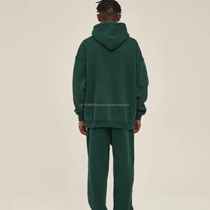 Sweat à capuche unisexe de luxe surdimensionné sans ficelle sweat à capuche lourd de haute qualité sweats à capuche unis - Product Image 1