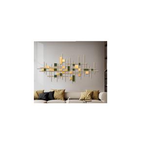 Panneau mural décoratif moderne en fer forgé pour la décoration murale du salon, sculpture artisanale pour un design d'intérieur luxueux - Product Image 1