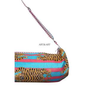 Elegante Bolsa de Yoga con Estampado de Tigre, Ecológica, Transpirable, con Cierre de Cremallera, Tela de Algodón, Correa Ajustable, Unisex - Product Image 2