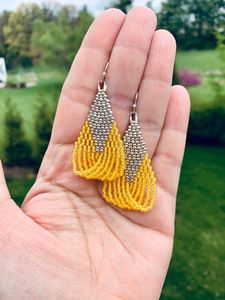 Pendientes de Aro con Cuentas de Moda para Mujer, Diseño de Borlas Hechas a Mano para Fiesta, Regalo de Compromiso - Product Image 4