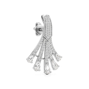 Luxury 925 <b>Silver</b> <b>Stud</b> <b>Earrings</b> With Round Brilliant Cut Diamond Channel Setting For Women Everyday Wear - Product Image 2