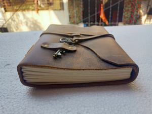 Handmade Vintage Mini Leather <b>Diary</b> Rustic Antique Look Genuine Distressed Brown Leather <b>Cover</b> Eco-Friendly Pencil Embossed Gift - Product Image 4