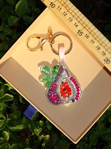 Elegant Handmade Beaded <b>Key</b> Chain with Decorative Embroidery and Colorful Beadwork for Handbags <b>Purses</b> and Gift Accessories - Product Image 3