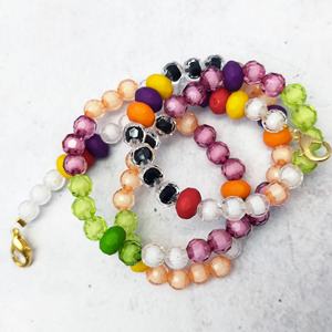 Good Selling Halloween DIY Kit Black Colorful Green Purple <b>Acrylic</b> <b>Beads</b> 6mm Loose <b>Beads</b> Fancy Halloween Costume Jewelry Making - Product Image 5