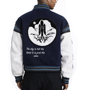 Custom <b>Varsity</b> <b>Jacket</b> Manufacturer Heavyweight Fabric Custom OEM <b>Men's</b> Oversized <b>Bomber</b> Baseball <b>Varsity</b> <b>Jackets</b> for <b>Men</b> - Product Image 4