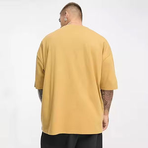 Camiseta de Verano para Hombre, 100% Algodón, Cuello en V, Venta al por Mayor, Corte Holgado, Tejido de Punto Transpirable, Estampado, Manga Corta - Product Image 5