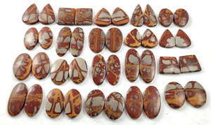 Pierre précieuse naturelle Noreena Jasper en paire avec tailles personnalisables pour la fabrication de colliers pendentifs en argent - Product Image 5