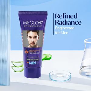 Crema Aclarante y Blanqueadora de Piel Meglow para Hombres |   Ayuda a reducir las manchas oscuras, previene la pigmentación y unifica el tono de la piel. |   1.76oz (50g) - Product Image 2
