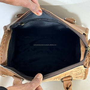 Sac fourre-tout tendance en cuir de vachette pleine fleur, fait main, style cowgirl, pour voyage, bureau, boutique - Product Image 6