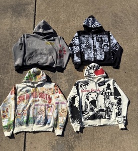 Hiver 2026 – Sweat à capuche zippé personnalisé avec logo imprimé, en coton biologique épais 100 %, style streetwear, fabrication OEM de qualité supérieure - Product Image 3