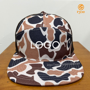 High Quality <b>Camo</b> Hunting <b>Caps</b> Digital Print Camouflage Trucker Hats Cotton Polyester Breathable Mesh Vietnam Factory Wholesale - Product Image 1