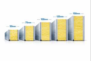 Panneau de bardage extérieur en laine de roche PROCK 75 mm, isolation thermique ignifuge pour entrepôt et usine - Product Image 2