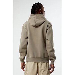 Nouveauté : Sweat à capuche en molleton de coton avec impression en relief, logo personnalisé, patchwork bicolore, coupe oversize pour homme, en vente - Product Image 2