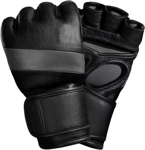 Wholesale MMA Grappling Gloves Genuine Leather MMA Gloves Leather Half Finger Hook & Loop Closure For Martial Arts Adults - Product Image 1