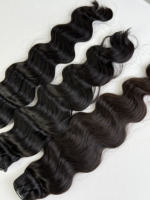 Perruque en cheveux humains 100% vietnamiens à ondulations naturelles, perruque en dentelle de cheveux humains de qualité supérieure, vente en gros directe d'usine