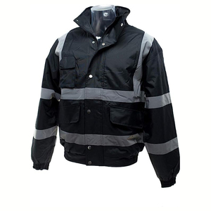 High Visibility Breathable Wholesale Safety Jacket Customizable Construction <b>Work</b> Jacket <b>Stand</b> Reflective Clothing Workwear - Product Image 1