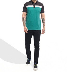 Camiseta de Golf Personalizada con Logotipo Serigrafiado, de Secado Rápido, Manga Corta, Transpirable, 100% Algodón Tejido, Color Sólido, para Hombre, en Oferta - Product Image 1
