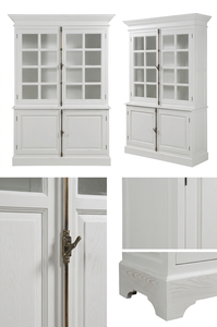 Armoire Riolet Antique en Bois de Teck Massif Premium, Écologique et Durable, Vitrine Élégante avec Verrou Crémoné, Style Provincial Français de Luxe - Product Image 5