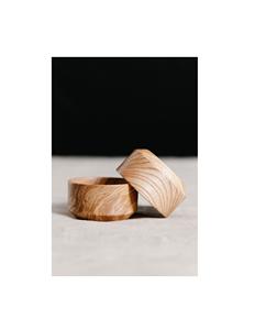 Bol de service en bois finition lisse pour comptoir de cuisine contemporain, idéal pour mélanger les salades et servir les collations - Product Image 1