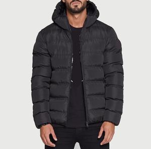 <b>Top</b> Selling Fabric Fashionable High Neck Smooth Zip-upHighly DemandedMen's Hooded Puffer Jacket Plain <b>Bubble</b> Anti-wrinkle - Product Image 2