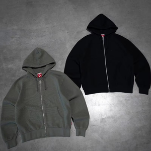 Wholesale Custom logo Men's Cotton Blank <b>Plain</b> <b>Tracksuit</b> Cropped Boxy Zip up Hoodie and Flared Sweatpants Set Sweat Suits Men - Product Image 5