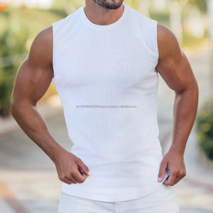 Débardeur de sport d'été pour homme XL, respirant, tricoté, à rayures verticales, pour le sport, la course à pied, la musculation, imprimé, transfrontalier - Product Image 4