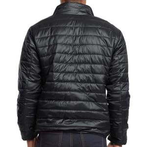 Men's Winter <b>Hooded</b> Puffer <b>Jacket</b> <b>Red</b> Black Color Blocking Thick Polyester Windproof Casual Zipper Closure Regular Length - Product Image 3