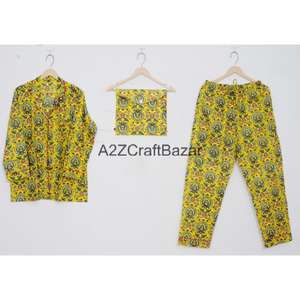 Vêtements de détente romantiques à fleurs pour femmes et hommes, en coton 100% pur de haute qualité, pour les vacances d'hiver, vente en gros, livraison directe d'usine, pyjama - Product Image 5