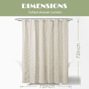 Tenda da Doccia Moderna 3D a Righe in Tessuto Seersucker Trapuntato 72x72 Pollici, Impermeabile in Poliestere per Arredamento Casa - Product Image 6