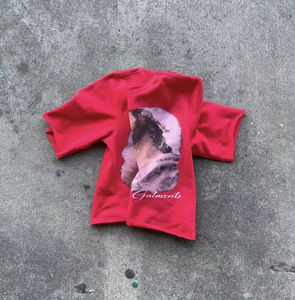 T-shirt Boxy Personnalisé 100% Coton pour Homme, Impression DTG Graphique, 300 g/m², Effet Délavé au Soleil et Lavage Acide - Product Image 2