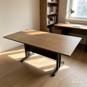 Rectangular Conference <b>Table</b> Modern <b>Office</b> Furniture Chipboard Melamine Top Metal Legs Stable Design for Hotel and Hospital Use - Product Image 1