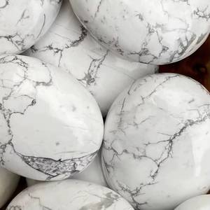 Natural White Howlite Palm <b>Stone</b> Polished Oval 6cm <b>Worry</b> <b>Stone</b> Healing Crystal Pocket <b>Stone</b> Meditation Reiki Feng Shui Wholesale - Product Image 6