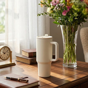 EffiPrint Tumbler <span class=keywords><strong>da</strong></span> Viaggio Personalizzato <span class=keywords><strong>da</strong></span> 40oz in Acciaio Inossidabile a Doppia Parete <span class=keywords><strong>con</strong></span> Isolamento Sottovuoto, Antigoccia, <span class=keywords><strong>con</strong></span> Manico e Coperchio - Product Image 3