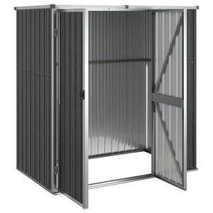 Abri à outils de jardin en acier galvanisé anthracite de 63.4 "x 35" x 63.4 "pour le rangement - Product Image 4